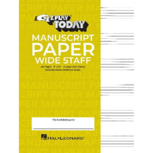 Hal Leonard Manuscript Paper (Wide Staff) - “E-Z Play Today”