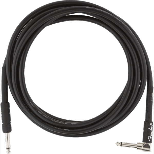 Fender Professional Series Straight to Right Angle Instrument Cable - Black - Image 2