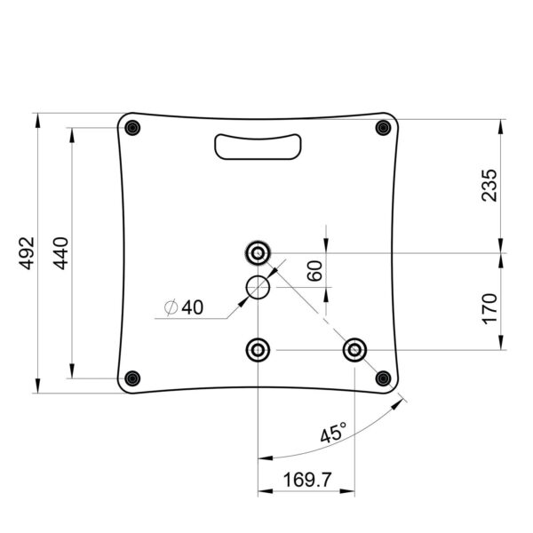 2x Hilec Stick-SW PA Speaker Lighting Stand 35mm Square Base White - Image 4