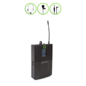 QWM 1960 BP KIT V2  CH38 UHF Bodypack Transmitter Kit with Lavalier, Headset Mic & Instrument Cable