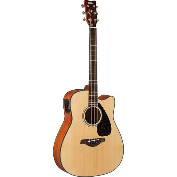 Yamaha FGX800C Dreadnought Cutaway Acoustic Electric Guitar - Natural - Image 2