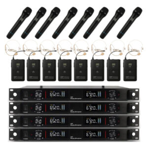 Intim UHF 8 Way Wireless Microphone System Beltpack & Handheld