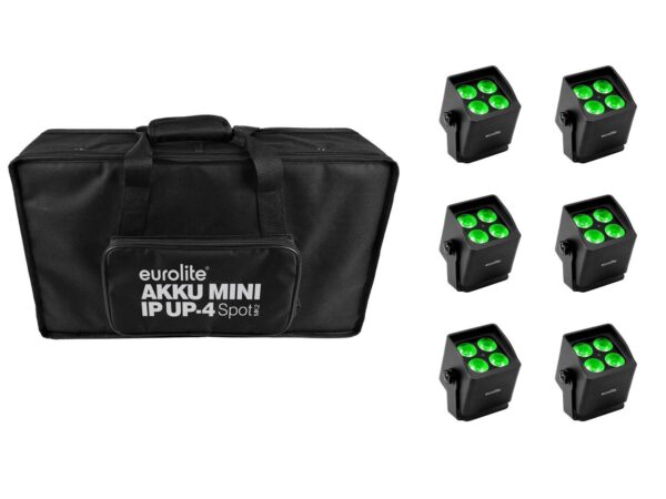 6x EUROLITE AKKU Mini IP UP-4 QCL Spot MK2 RGBW IP65 Outdoor LED Spotlight *BENT BRACKET*