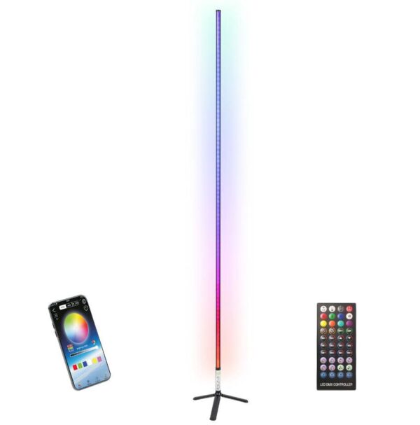 Ibiza Light MAGIC-COLOR-STICK 1.5M Black LED Lighting *BSTOCK* Tube App Control