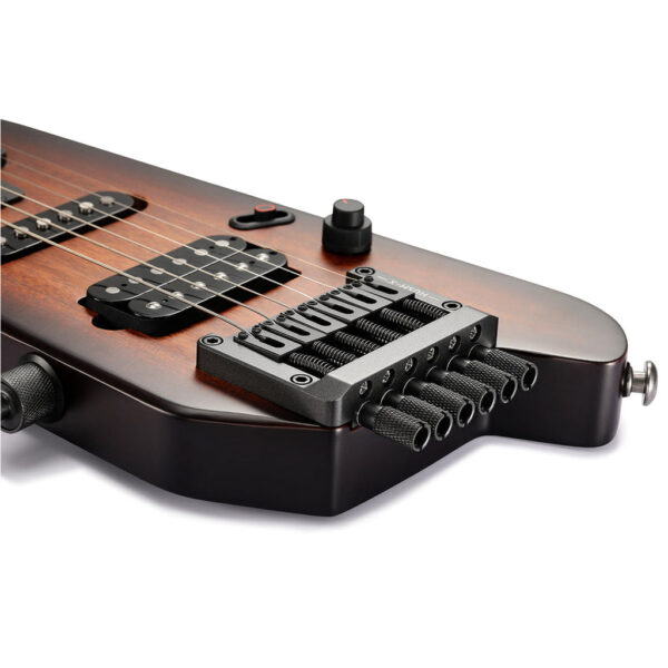 Donner HUSH-X Headless Detatchable Travel Electric Guitar – Sunburst - Image 5