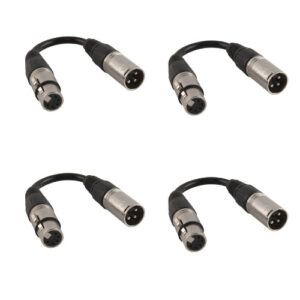 4x Chauvet 5-Pin Male XLR to 3-Pin Female XLR DMX Adaptor Convertor Lead Cable