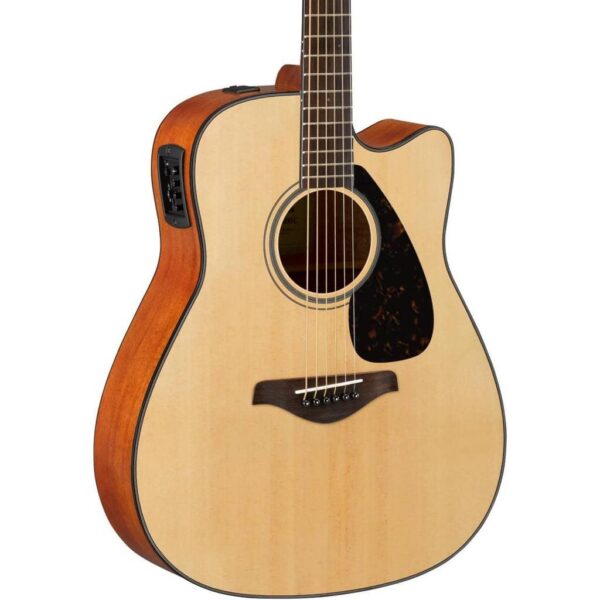 Yamaha FGX800C Dreadnought Cutaway Acoustic Electric Guitar - Natural - Image 6