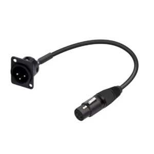 Roar XLR Male Chassis to Female XLR 1m patch panel rack
