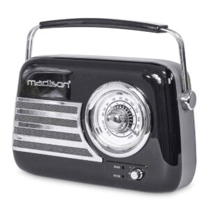 FREESOUND-VR40B Portable Vintage Radio FM Bluetooth Black