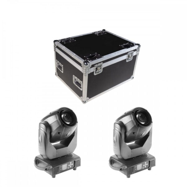 Flash SPOT LED 150 Moving Head x2 with Flight Case 150W LED Spot Bundle