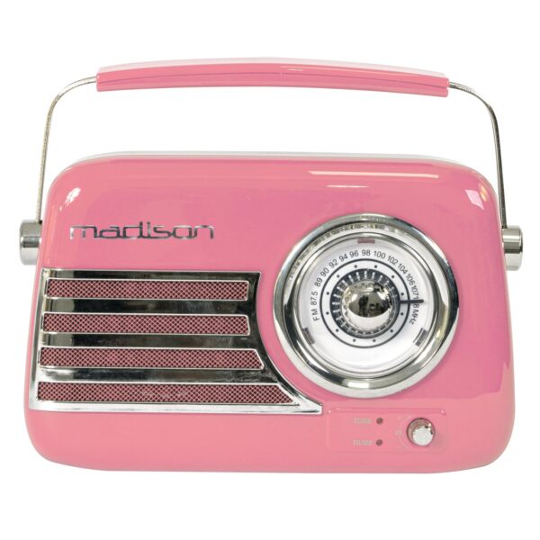 Madison FREESOUND-VR40P Pink Portable Vintage Radio Bluetooth FM - Image 2