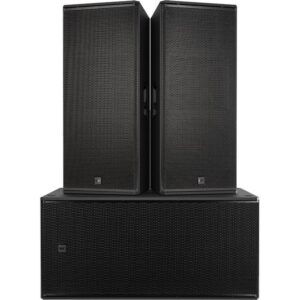 2x RCF NX985-A Active Speaker + SUB8008-AS Dual 18" subwoofer 8600W PA Stack