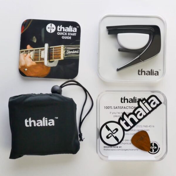 Thalia Chrome Finish Capo With Ebony Inked Inlay - Image 2