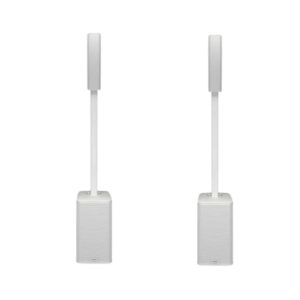 QSC KC12-WH Active 3-Way Column Loudspeaker System – 2-Pack (White)