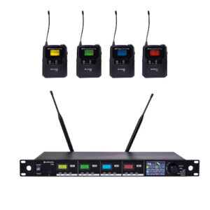 Chord TU4 – Quad Beltpack Headset PLL Tuneable UHF Wireless Microphone System