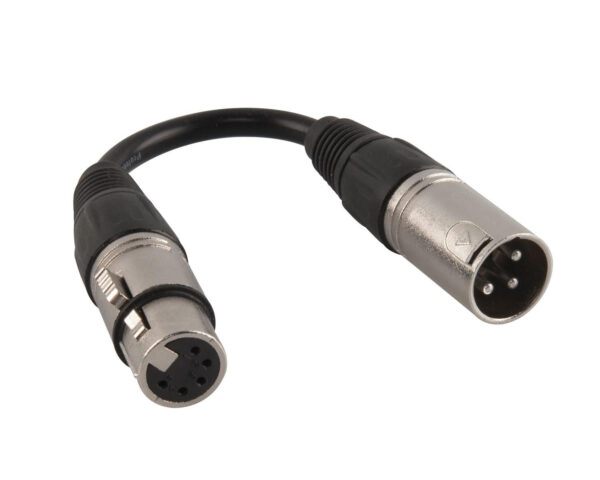 4x Chauvet 5-Pin Male XLR to 3-Pin Female XLR DMX Adaptor Convertor Lead Cable - Image 2