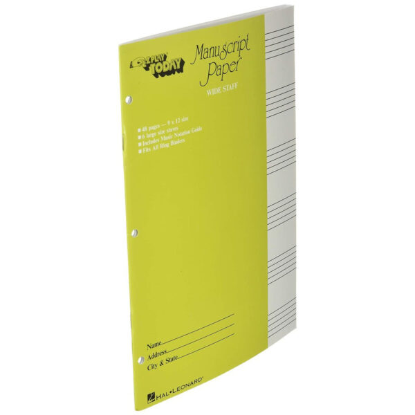 Hal Leonard Manuscript Paper (Wide Staff) - “E-Z Play Today” - Image 3