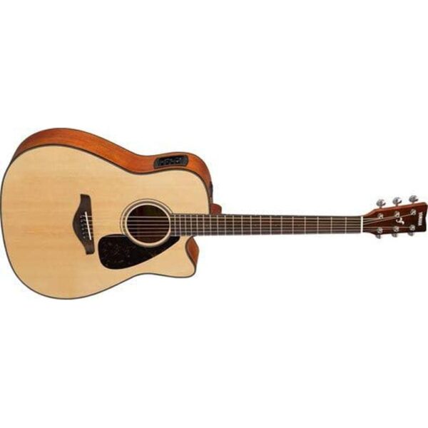 Yamaha FGX800C Dreadnought Cutaway Acoustic Electric Guitar - Natural - Image 4