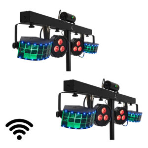 2x EUROLITE LED KLS Laser Bar FX AIR Wireless Control Gigbar PartyBar Lighting System