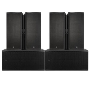 4x RCF NX985-A Active Speaker + 2x SUB8008-AS Dual 18" subwoofer 8600W PA Stack
