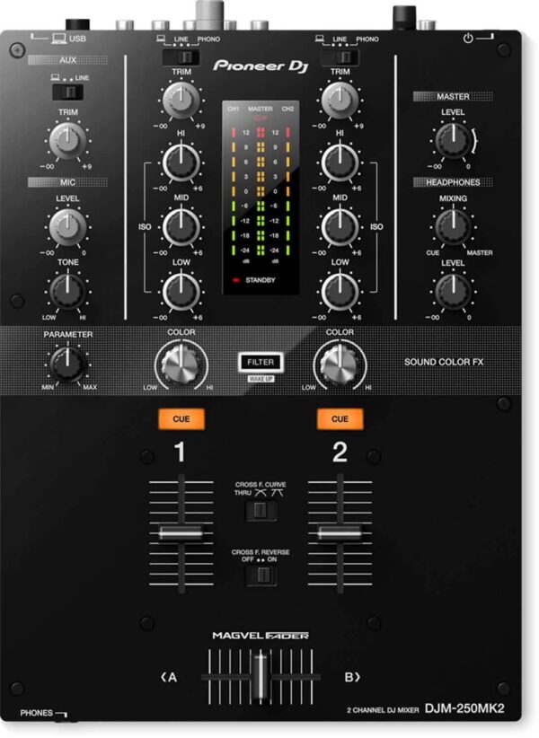 Pioneer DJ DJM-250MK2 2-Channel DJ Mixer