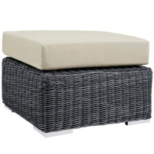 Summon Outdoor Patio Sunbrella Ottoman By Modway - EEI-1869 - Canvas Antique Beige