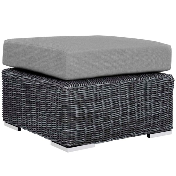 Summon Outdoor Patio Sunbrella Ottoman By Modway - EEI-1869 - Canvas Gray