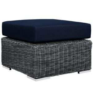 Summon Outdoor Patio Sunbrella Ottoman By Modway - EEI-1869 - Canvas Navy