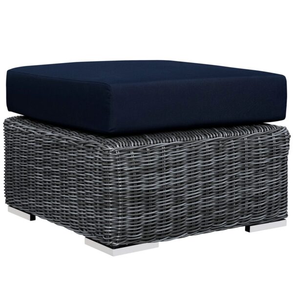 Summon Outdoor Patio Sunbrella Ottoman By Modway - EEI-1869 - Canvas Navy