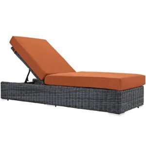 Summon Outdoor Patio Sunbrella® Chaise Lounge By Modway - EEI-1876 - Canvas Tuscan