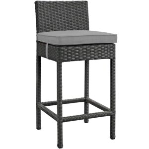 Sojourn Outdoor Patio Sunbrella® Bar Stool By Modway - EEI-1957 - Canvas Gray