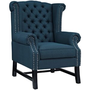 Steer Upholstered Fabric Armchair By Modway - EEI-2150 - Azure
