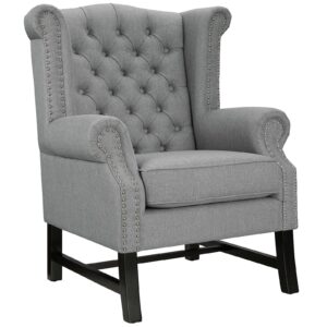 Steer Upholstered Fabric Armchair By Modway - EEI-2150 - Light Gray