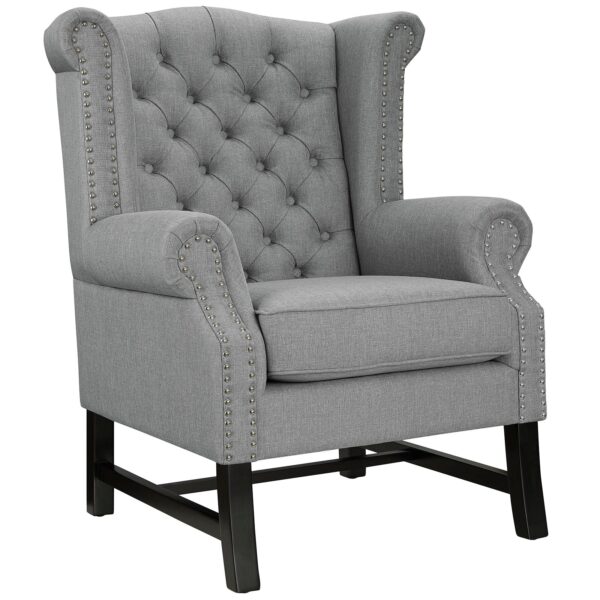 Steer Upholstered Fabric Armchair By Modway - EEI-2150 - Light Gray