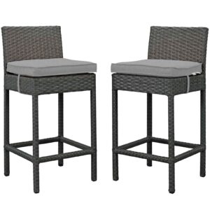 Sojourn 2 Piece Outdoor Patio Sunbrella® Pub Set By Modway - EEI-2195 - Canvas Gray