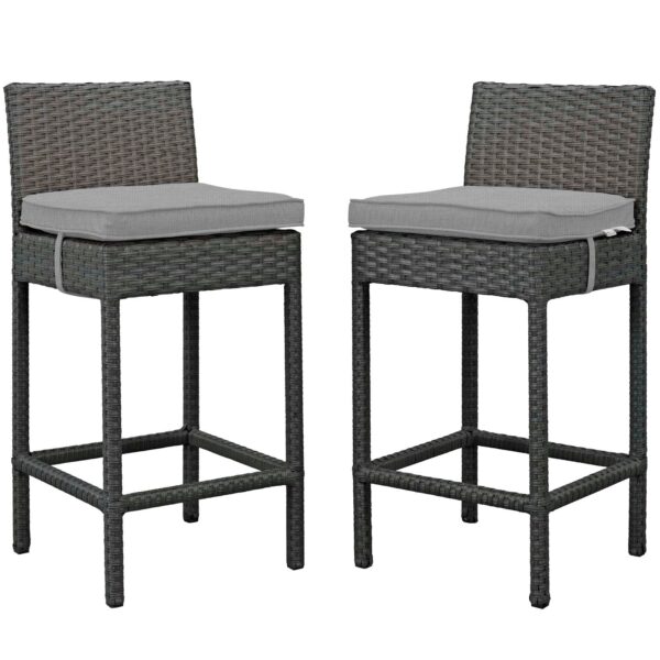 Sojourn 2 Piece Outdoor Patio Sunbrella® Pub Set By Modway - EEI-2195 - Canvas Gray