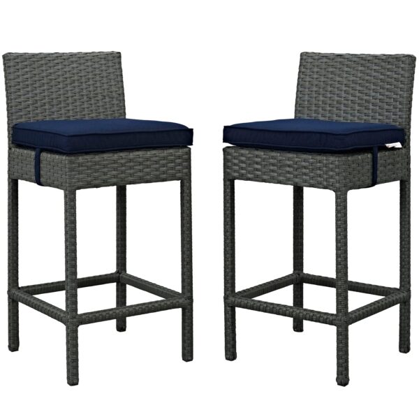 Sojourn 2 Piece Outdoor Patio Sunbrella® Pub Set By Modway - EEI-2195 - Canvas Navy