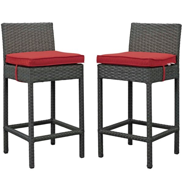 Sojourn 2 Piece Outdoor Patio Sunbrella® Pub Set By Modway - EEI-2195 - Canvas Red