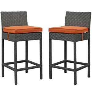 Sojourn 2 Piece Outdoor Patio Sunbrella® Pub Set By Modway - EEI-2195 - Canvas Tuscan