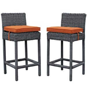 Summon 2 Piece Outdoor Patio Sunbrella® Pub Set By Modway - EEI-2197 - Canvas Tuscan