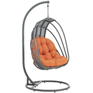 Whisk Outdoor Patio  Swing Chair With Stand By Modway - EEI-2275 - Orange