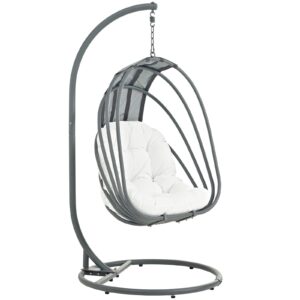 Whisk Outdoor Patio  Swing Chair With Stand By Modway - EEI-2275 - White
