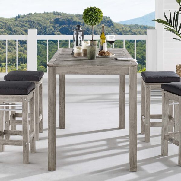 Wiscasset 59" Outdoor Patio Acacia Wood Bar Table By Modway - EEI-3686
