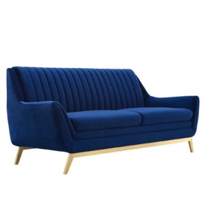 Winsome Channel Tufted Performance Velvet Sofa By Modway - EEI-4407 - Navy