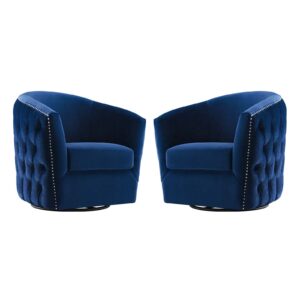 Rogue Armchair Performance Velvet Set of 2 By Modway - EEI-4425 - Navy