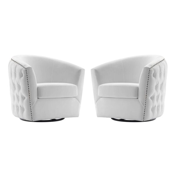 Rogue Armchair Performance Velvet Set of 2 By Modway - EEI-4425 - White