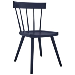 Sutter Wood Dining Side Chair By Modway - EEI-4650 - Midnight Blue