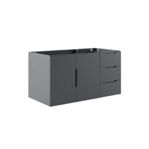 Vitality 36" Bathroom Vanity Cabinet (Sink Basin Not Included) By Modway - EEI-4894 - Gray