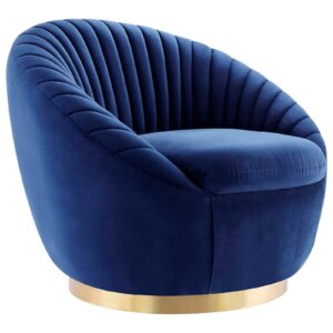 Whirr Tufted Performance Velvet Performance Velvet Swivel Chair By Modway - EEI-5002 - Gold Navy