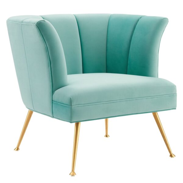 Veronica Channel Tufted Performance Velvet Armchair By Modway - EEI-5023 - Mint